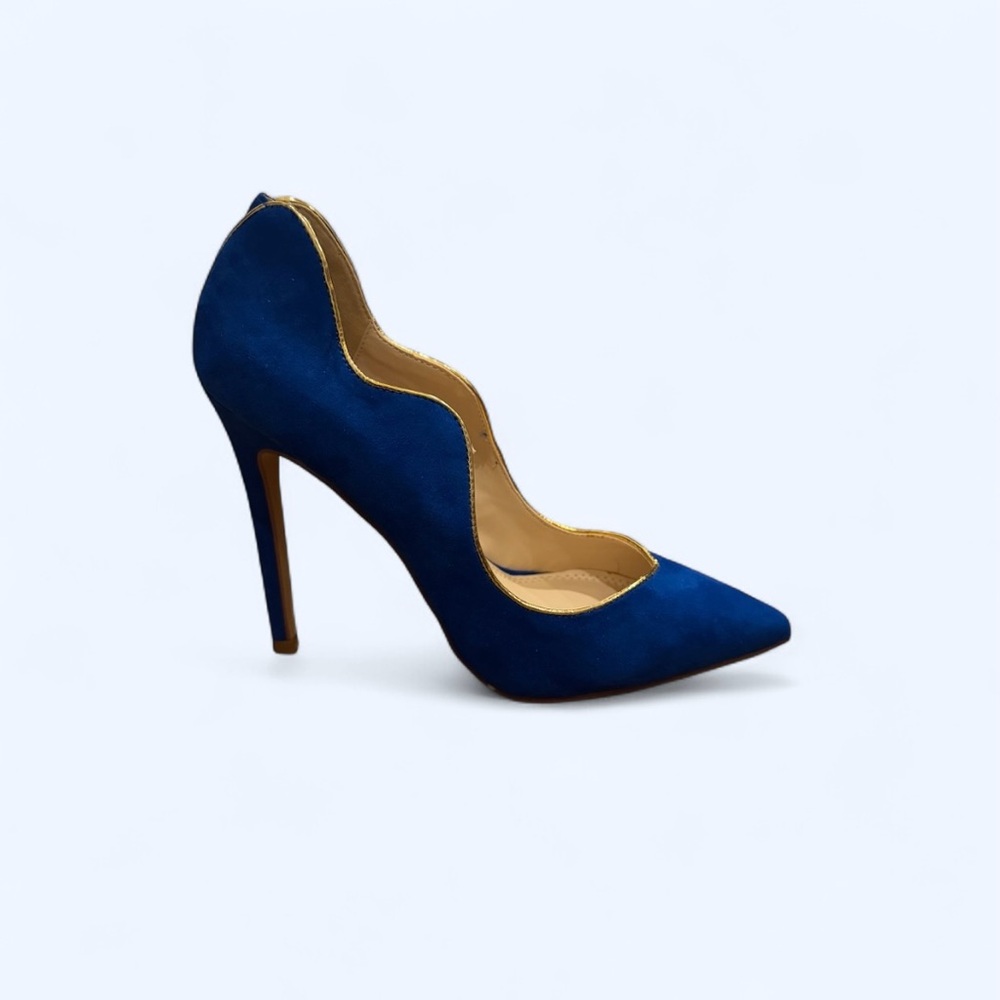 Privileged Blue Stiletto Heels with Pointed Toe